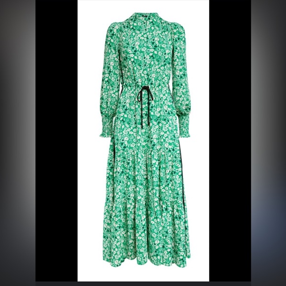 Me + Em Flower silhouette Drawstring Maxi Dress - Picture 1 of 4